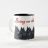 Tasse 2 Couleurs Black and Wheaten Scottish Terriers (Devant gauche)