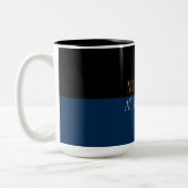 Tasse 2 Couleurs Black Blue Bold Texte tendance Style Votre nom (Gauche)