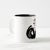Tasse 2 Couleurs Black Cat Love (Devant gauche)