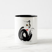 Tasse 2 Couleurs Black Cat Love (Centre)
