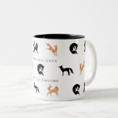 Tasse 2 Couleurs Black & Copper Vacances Forêt Boisée Renards (Devant droit)