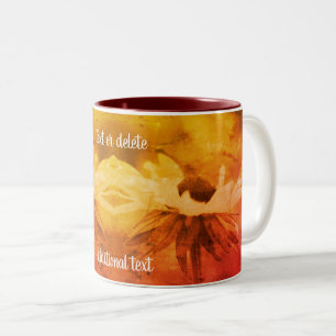 Tasse 2 Couleurs Black Eyed Susan Flower Art personnalisé  
