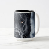 Tasse 2 Couleurs Black German Shepherd (Devant droit)