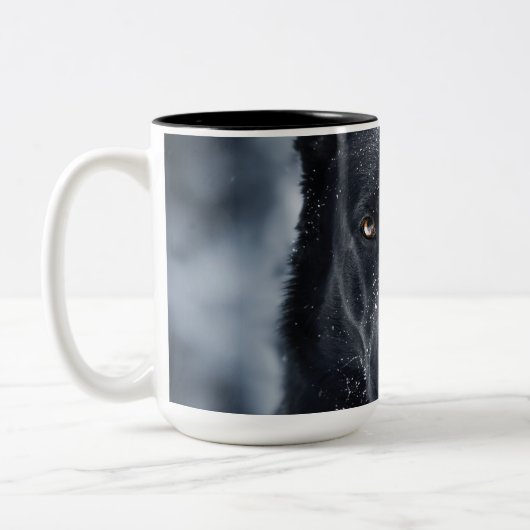 Tasse 2 Couleurs Black German Shepherd (Gauche)