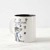 Tasse 2 Couleurs Black Hair Boy Rock Star (Devant gauche)