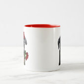 Tasse 2 Couleurs Black Labrador avec Roses 2 (Centre)