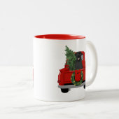 Tasse 2 Couleurs Black Labrador Christmas Truck (Devant droit)
