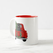 Tasse 2 Couleurs Black Labrador Christmas Truck (Devant gauche)