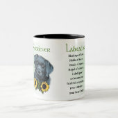 Tasse 2 Couleurs Black Labrador Retriever Puppy Cadeaux (Centre)