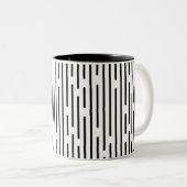 Tasse 2 Couleurs Black Line Geometric Pattern (Devant droit)