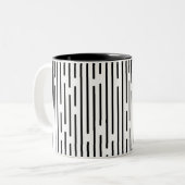 Tasse 2 Couleurs Black Line Geometric Pattern (Devant gauche)