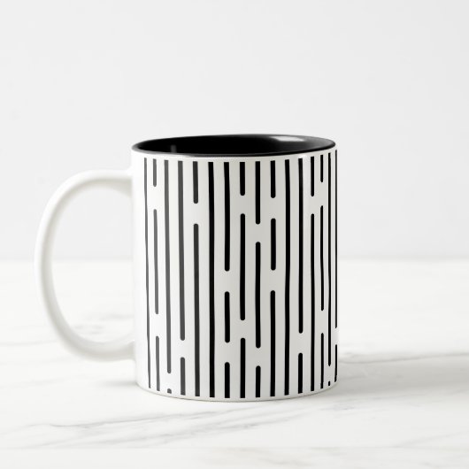 Tasse 2 Couleurs Black Line Geometric Pattern (Gauche)