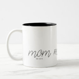 Tasse 2 Couleurs Black Script Established Mom 