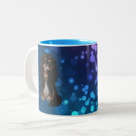 Tasse 2 Couleurs Black & Tan Cavalier King Charles Spaniel (Devant gauche)