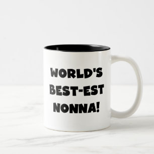 Tasse 2 Couleurs Black Text Meilleurs T-shirts et cadeaux Nonna