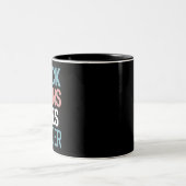 Tasse 2 Couleurs Black Trans LGBTQ Support Vit Matière Transgenre (Centre)
