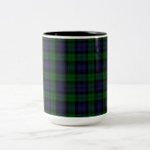 Tasse 2 Couleurs Black Watch Tartan Plaid personnalisé (Centre)