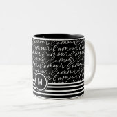 Tasse 2 Couleurs Black & White "Paris drey" (Devant droit)