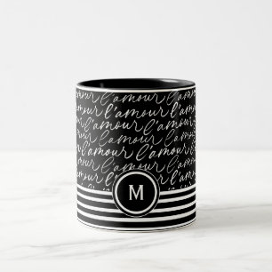 Tasse 2 Couleurs Black & White "Paris drey"