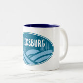 Tasse 2 Couleurs Blacksburg Virginia Outdoor (Devant droit)