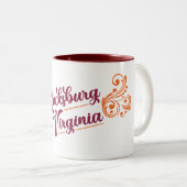 Tasse 2 Couleurs Blacksburg, Virginie (Devant droit)