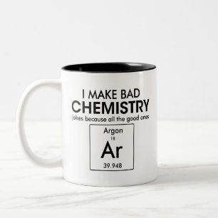 Tasse 2 Couleurs Blagues d'Argon sur la bonne chimie humoristique C