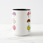 Tasse 2 Couleurs Blagues de maths sur les fractions de beignets (Centre)