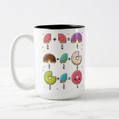Tasse 2 Couleurs Blagues de maths sur les fractions de beignets (Gauche)