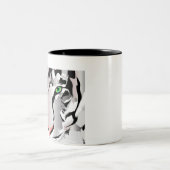 TASSE 2 COULEURS BLANC DE TIGRE/MUG GRIS (Centre)
