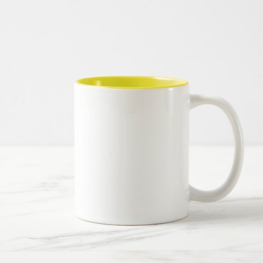 Tasse 2 Couleurs Blanc et Jaune (Droit)