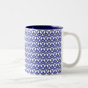 Tasse 2 Couleurs Blancs rouges et paix bleue