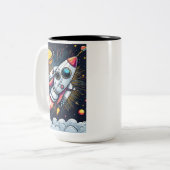 Tasse 2 Couleurs Blast Off ! (Devant gauche)