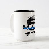 Tasse 2 Couleurs Bleu à os (couleur) (Devant gauche)