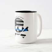 Tasse 2 Couleurs Bleu à os (couleur) (Devant droit)
