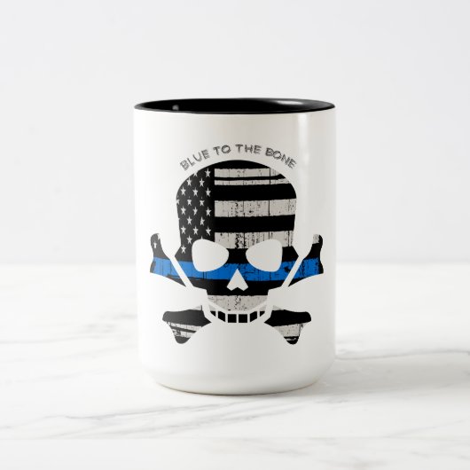 Tasse 2 Couleurs Bleu à os (couleur) (Centre)