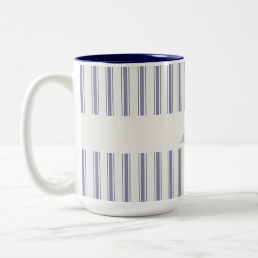 Tasse 2 Couleurs Bleu à rayures (Gauche)