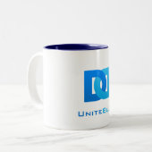 Tasse 2 Couleurs Bleu de boissons (Devant gauche)