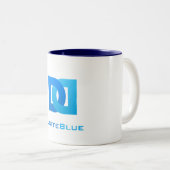Tasse 2 Couleurs Bleu de boissons (Devant droit)