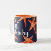 Tasse 2 Couleurs Bleu de mer d'Orange (Devant gauche)