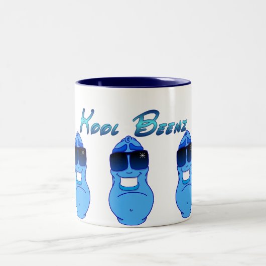 Tasse 2 Couleurs Bleu d'exploit de Kool Beenz grand (Centre)