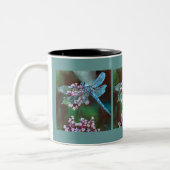 Tasse 2 Couleurs Bleu Dragonfly Repose Sur L'Ail Sauvage (Gauche)
