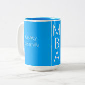 Tasse 2 Couleurs Bleu du grade MBA (Devant gauche)