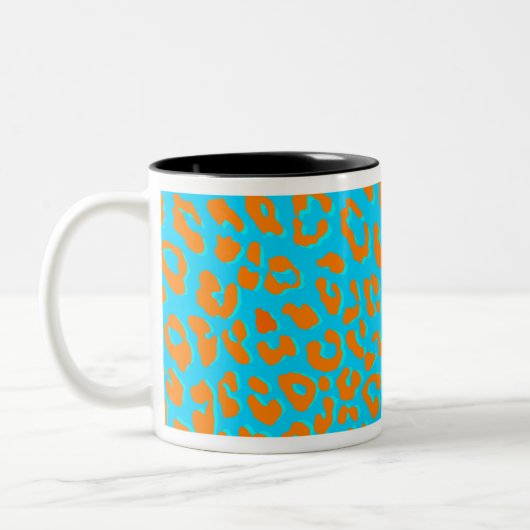 Tasse 2 Couleurs Bleu Empreinte de léopard (Gauche)