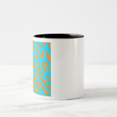 Tasse 2 Couleurs Bleu Empreinte de léopard (Centre)