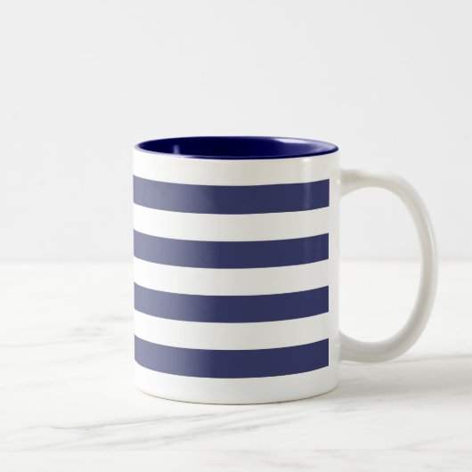 Tasse 2 Couleurs Bleu et blanc de la marine (Droit)