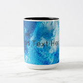 Tasse 2 Couleurs Bleu et blanc Mélange d'art Abstrait (Centre)