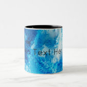 Tasse 2 Couleurs Bleu et blanc Mélange d'art Abstrait (Centre)