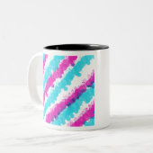 Tasse 2 Couleurs Bleu et rose brillant (Devant gauche)