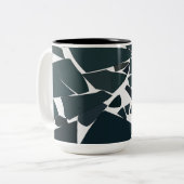Tasse 2 Couleurs Bleu Gris Géométrique Moderne (Devant gauche)
