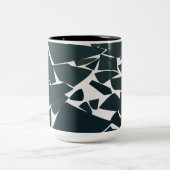 Tasse 2 Couleurs Bleu Gris Géométrique Moderne (Centre)